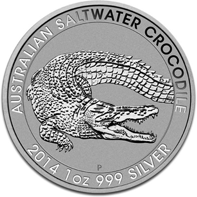 2014 1oz Silver SALTWATER CROCODILE